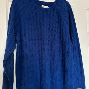 Croft & Barrow Blue Cable Knit Sweater
